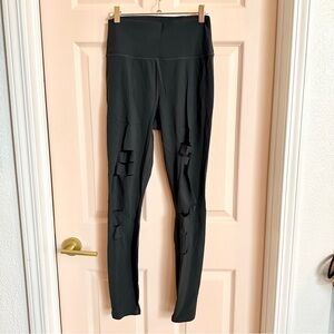 Grey alo ripped leggings